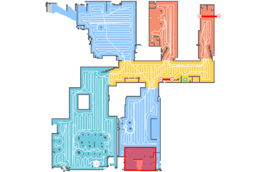 Карта квартиры, созданная Roborock S6 или S6 MaxV, отображается в приложении Roborock Арр  